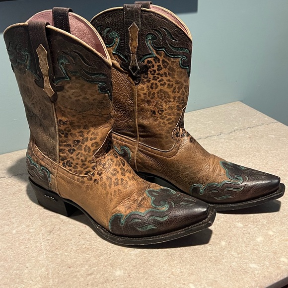 Miss Macie Leopard Cowgirl Boots - Sz. 10 - Picture 3 of 16